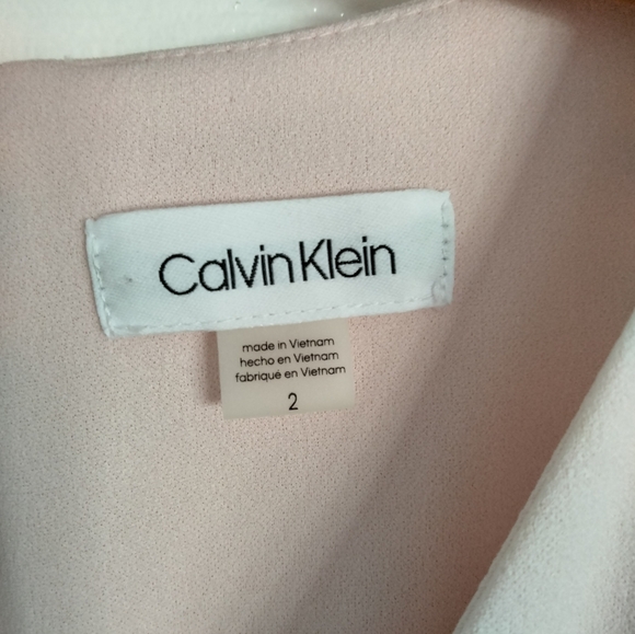 Calvin Klein Women's V-neck Sleeveless Belted Dress - Picture 14 of 16